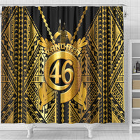 Vanuatu 46th Anniversary Of Independence Shower Curtain Gold Style LT05 - Polynesian Pride