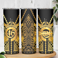 Vanuatu 46th Anniversary Of Independence Skinny Tumbler Gold Style LT05 - Polynesian Pride