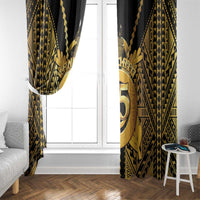 Vanuatu 46th Anniversary Of Independence Window Curtain Gold Style LT05 - Polynesian Pride