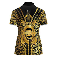 Vanuatu 46th Anniversary Of Independence Women Polo Shirt Gold Style LT05 - Polynesian Pride