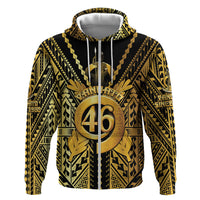 Vanuatu 46th Anniversary Of Independence Zip Hoodie Gold Style LT05 Zip Hoodie Gold - Polynesian Pride
