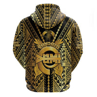 Vanuatu 46th Anniversary Of Independence Zip Hoodie Gold Style LT05 - Polynesian Pride