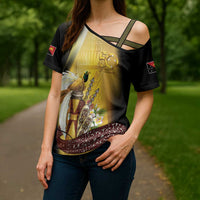 Papua New Guinea Cross Shoulder Shirt Independence Day Unique Style LT05 - Polynesian Pride