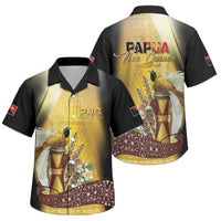 Papua New Guinea Family Matching Off Shoulder Short Dress and Hawaiian Shirt Independence Day Unique Style LT05 Son's Shirt Gold - Polynesian Pride