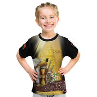 Papua New Guinea Kid T Shirt 50 Years Of Independence LT05 Gold - Polynesian Pride