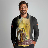 Papua New Guinea Long Sleeve Polo Shirt 50 Years Of Independence LT05 - Polynesian Pride