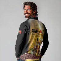 Papua New Guinea Long Sleeve Polo Shirt 50 Years Of Independence LT05 - Polynesian Pride