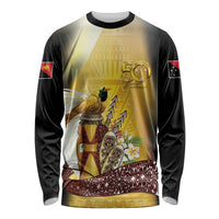 Papua New Guinea Long Sleeve Shirt 50 Years Of Independence LT05 Unisex Gold - Polynesian Pride
