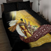 Papua New Guinea Quilt Bed Set 50 Years Of Independence LT05 Gold - Polynesian Pride