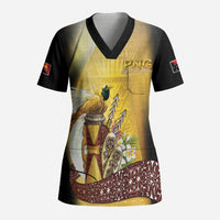 Papua New Guinea Scrub Top Independence Day Unique Style LT05 Adult Gold - Polynesian Pride