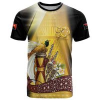 Papua New Guinea T Shirt 50 Years Of Independence LT05 Gold - Polynesian Pride