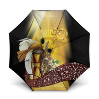 Papua New Guinea Umbrella Independence Day Unique Style LT05 One Size Folded 11.42 inch Opened Diameter 37.4 inch Gold - Polynesian Pride