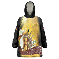 Papua New Guinea Wearable Blanket Hoodie Independence Day Unique Style LT05 One Size Gold - Polynesian Pride