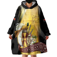 Papua New Guinea Wearable Blanket Hoodie 50 Years Of Independence LT05 - Polynesian Pride
