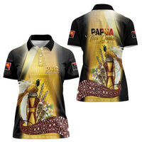 Papua New Guinea Women Polo Shirt 50 Years Of Independence LT05 - Polynesian Pride