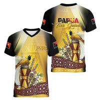 Papua New Guinea Women V-Neck T-Shirt Independence Day Unique Style LT05 - Polynesian Pride
