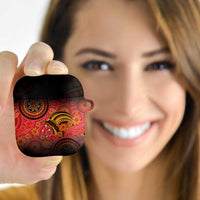 Papua New Guinea AirPods Case Birds Of Paradise With Aboriginal Pattern LT05 Red - Polynesian Pride