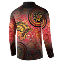 Papua New Guinea Button Sweatshirt Birds Of Paradise With Aboriginal Pattern LT05 - Polynesian Pride