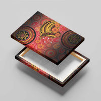 Papua New Guinea Canvas Wall Art Birds Of Paradise With Aboriginal Pattern LT05 - Polynesian Pride