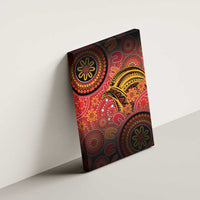 Papua New Guinea Canvas Wall Art Birds Of Paradise With Aboriginal Pattern LT05 - Polynesian Pride