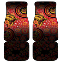 Papua New Guinea Car Mats Birds Of Paradise With Aboriginal Pattern LT05 - Polynesian Pride