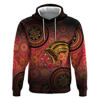 Papua New Guinea Hoodie Birds Of Paradise With Aboriginal Pattern - Polynesian Pride