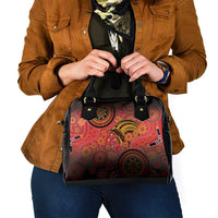 Papua New Guinea Shoulder Handbag Birds Of Paradise With Aboriginal Pattern - Polynesian Pride
