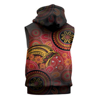 Papua New Guinea Sleeveless Zip Hoodie Birds Of Paradise With Aboriginal Pattern LT05 - Polynesian Pride