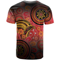 Papua New Guinea T Shirt Birds Of Paradise With Aboriginal Pattern - Polynesian Pride