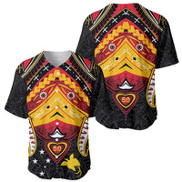Papua New Guinea Independence Day Baseball Jersey Tribal Mask LT05 - Polynesian Pride