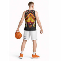 Papua New Guinea Independence Day Basketball Jersey Tribal Mask LT05 - Polynesian Pride