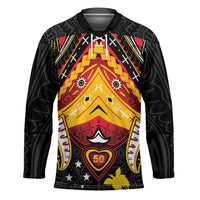 Papua New Guinea Independence Day Hockey Jersey Tribal Mask LT05 Unisex Red - Polynesian Pride