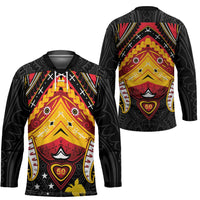 Papua New Guinea Independence Day Hockey Jersey Tribal Mask LT05 - Polynesian Pride