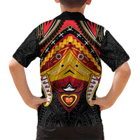 Papua New Guinea Independence Day Kid Hawaiian Shirt Tribal Mask - Polynesian Pride