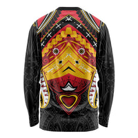 Papua New Guinea Independence Day Long Sleeve Shirt Tribal Mask LT05 - Polynesian Pride