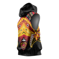 Papua New Guinea Independence Day Sleeveless Hoodie Tribal Mask LT05 - Polynesian Pride