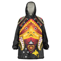 Papua New Guinea Independence Day Wearable Blanket Hoodie Tribal Mask LT05 One Size Red - Polynesian Pride
