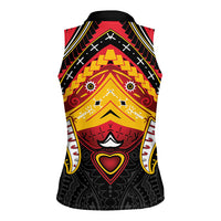 Papua New Guinea Independence Day Women Sleeveless Polo Shirt Tribal Mask LT05 - Polynesian Pride