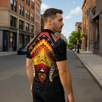 Papua New Guinea Independence Day Zipper Polo Shirt Tribal Mask LT05 - Polynesian Pride
