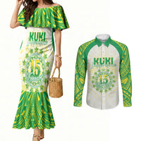 Kuki Independence 2026 Couples Matching Mermaid Dress and Long Sleeve Button Shirt Cook Islands 15 Finest White Version