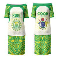 Kuki Independence 2026 Couples Matching Puletasi and Hawaiian Shirt Cook Islands 15 Finest White Version