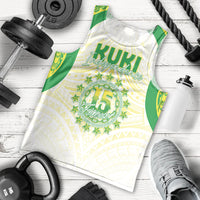 Kuki Independence 2026 Men Tank Top Cook Islands 15 Finest White Version