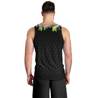 Hawaii Statehood Day Men Tank Top Kakau Pattern With Maile Pikake Honohono Lei