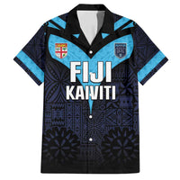 Custom Fiji Kaiviti Rugby Family Matching Tank Maxi Dress and Hawaiian Shirt Fiji Tapa Pattern