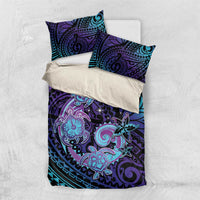 Hawaii Makahiki Turtle Bedding Set Spiral Polynesian Tattoo LT05 US Twin 172cm x 218cm Purple - Polynesian Pride