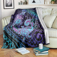 Hawaii Makahiki Turtle Blanket Spiral Polynesian Tattoo LT05 Purple - Polynesian Pride