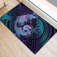 Hawaii Makahiki Turtle Rubber Doormat Spiral Polynesian Tattoo LT05 - Polynesian Pride