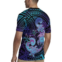 Hawaii Makahiki Turtle Rugby Jersey Spiral Polynesian Tattoo LT05 - Polynesian Pride