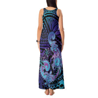 Hawaii Makahiki Turtle Tank Maxi Dress Spiral Polynesian Tattoo LT05 - Polynesian Pride