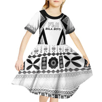 Custom Bula Fiji Football Kid Short Sleeve Dress Go Champions - Polynesian Pride
